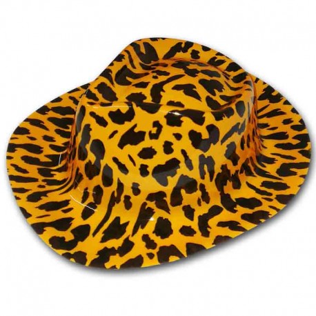 Cappello Cowboy arancio leopardato